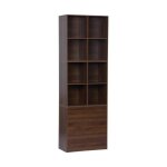 Etagre. bibliothque modulable dcor bois noyer 3 lments - 3 tiroirs 8 niches l 70 x p 35 x h 210cm ...