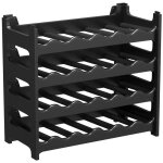 tagre  bouteilles modulable artecsis 24 bouteilles ? cave  vin en plastique 60x28x54 cm (lxlxh) noir ...