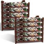 Casier  bouteilles modulable artecsis 60 bouteilles ? cave  vin en plastique 60x28x132 cm (lxlxh) marron ...