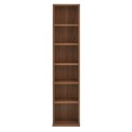 Etagere cd tour cd / dvd rangement stockage 6 surfaces de stockage 90 x 20 x 20 cm mdf melamine effet ...