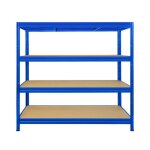 �tag�re charge lourde t�le dacier 4 �tages bleu 200 x 150 x 60 cm ? charge max 1500 kg (375 kg par tablette) ...