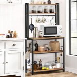 Étagère de cuisine support pour four à micro onde rangement pour Épices pots casseroles 5 niveaux et ... Étagère de cuisine support pour four à micro onde rangement pour Épices pots casseroles 5 niveaux et ...