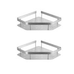 Etag�re douche 2 pcs etagere salle de bain sans percage rangement douche support de gel argent - adtobast ...
