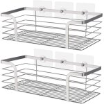 tagre de douche en acier inoxydable panier de rangement angle lot de 2 accessoires de salle de bain ...