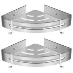 Etag�re de douche d?angle etag�re de salle de bain sans forage panier rangement douche aluminium murale ...