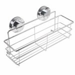 tagre de douche profonde  ventouses puissantes panier de rangement mural en acier inoxydable antirouille ...