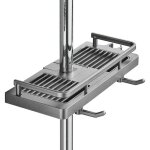 tagre de douche sans percage tablette de douche pour poteau avec support de pommeau pour barre de douche ...