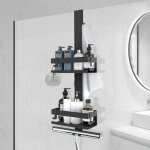 Etagere douche � suspendre acier inoxydable sus304 etagere salle de bain sans percage pour le gel douche ...