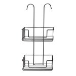 Etagere de douche a suspendre noir mat sergio 2nv msv
