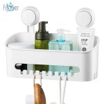 Etagre douche ventouse serviteur panier de douche amovible sans perage pour salle de bain panier rangement ...
