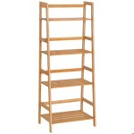 Etagère échelle en bambou - homcom - 4 niveaux bibliothèque style naturel 48l x 315l x 120h cm Etagère échelle en bambou - homcom - 4 niveaux bibliothèque style naturel 48l x 315l x 120h cm