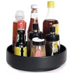 Étagère à épices - luxe - rotative - 25 cm - métal - noir Étagère à épices - luxe - rotative - 25 cm - métal - noir