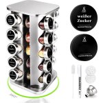 �tag�re � �pices verticale rotative � 360� 20 x 100ml pot � �pices elegant etagere cuisine plateau tournant ...