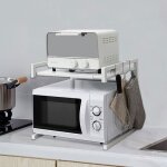 �tag�re extensible pour micro - ondes - mipan - �tag�re de cuisine - avce 3 crochets - r�glage 40 � 65 ...