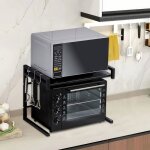 �tag�re extensible pour micro - ondes - mipan - �tag�re de cuisine - avce 3 crochets - r�glage 40 � 65 ...