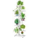 �tag�re � fleurs - promiracal - mod�le escalier - fer forg� - 4 niveaux - 41x22x126 cm