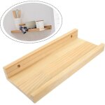 �tag�re flottante en ch�ne - �tag�re en bois massif naturel de 305 x 152 cm de profondeur - support mural ...