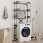 �tag�re de lave linge sonoma gris 67x25x163 cm bois ing�nierie