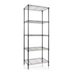 �tag�re en m�tal 4 �tag�res noir 55 x 35 x 110 cm charge max : 200 kg
