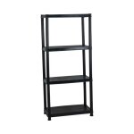 Etag�re modulable - 7h seven house - lot de 2 - 130x60x30cm - r�sine noire - 5 �tag�res r�glables