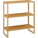 Etag�re modulaire - 7house - 2 niveaux - bois de bambou - 84x69. 7x20 cm - marron