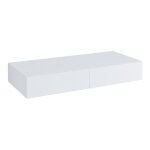 tagre murale - en. casa - 2 tiroirs - 80 x 35 x 12 cm - blanc - mdf / pvc