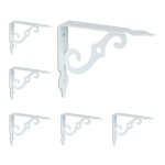 querres murales - relaxdays - 1004609049 - lot de 6 - acier - blanc