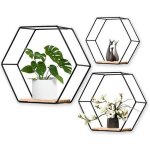 tagres murales hexagonal lot de 3 etagere murale fer tagres mtalliques de rangement pour cuisine ...