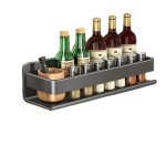 tagre murale inox amovible peinture four rsistante cuisine / salle de bain support 10kg gris