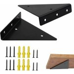 �tag�re murale - pzcc - 17cm - fixation invisible - m�tal flottant noir - design contemporain
