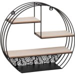 Étagère murale métal noir l. 393 - atmosphera createur dinterieur Étagère murale métal noir l. 393 - atmosphera createur dinterieur
