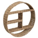 tagre ronde murale - d 58 cm - beige