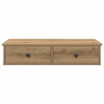 tagre murale avec tiroirs chne artisanal bois dingnierie - qqmora - h09523
