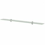 Étagère murale en verre trempé 100x10 cm Épaisseur 8 mm dépoli tablette salle de bain chambre à coucher ... Étagère murale en verre trempé 100x10 cm Épaisseur 8 mm dépoli tablette salle de bain chambre à coucher ...