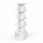 �tag�re pivotante � 360� meuble de rangement � 5 niveaux biblioth�que ouverte pour salon chambre bureau ...