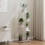 �tag�re � plante porte plante multifonction cr�atif escalier � fleurs d�coratif h 104 cm blanc
