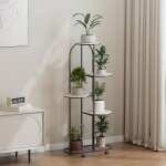 tagre  plante porte plante multifonction cratif escalier  fleurs dcoratif h 104 cm noir