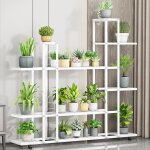 tagre  plante porte plante multifonction cratif escalier  fleurs dcoratif h 114 cm blanc