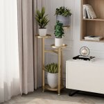 �tag�re � plante porte plante multifonction cr�atif escalier � fleurs d�coratif h 80cm or