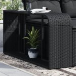 tagres de rangement - non spcifi - 2 pcs - rsine tresse - noir - rsistantes aux uv