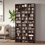 �tag�re rangement cd / dvd meuble de rangement pour 1116 cds 33 compartiments r�glables en hauteur 102 ...