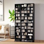 �tag�re rangement cd / dvd meuble de rangement pour 1116 cds 33 compartiments r�glables en hauteur 102 ...