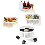 �tag�res de rangement - corbeille � fruits 3 niveaux - desserte de cuisine � roulettes - paniers empilables ...