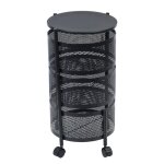 Étagère de rangement de cuisine pliable avec roulettes universelles desserte de cuisine à 3 niveaux noir ... Étagère de rangement de cuisine pliable avec roulettes universelles desserte de cuisine à 3 niveaux noir ...