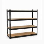 Etagère de rangement charges lourdes 1600kg noire 160 x 60 x h180cm - rayonnage métal 4 plateaux bois ... Etagère de rangement charges lourdes 1600kg noire 160 x 60 x h180cm - rayonnage métal 4 plateaux bois ...