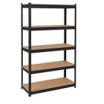 Etagère de rangement noire 90 x 60cm x h180cm - rayonnage métal haute qualité 5 plateaux charges lourdes ... Etagère de rangement noire 90 x 60cm x h180cm - rayonnage métal haute qualité 5 plateaux charges lourdes ...