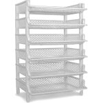 tagre de rangement plastique artecsis ? 6 niveaux modulables ? 120x50x40 cm ? 10 kg / niveau gris granite ...