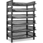tagre de rangement plastique artecsis ? 6 niveaux modulables ? 120x50x40 cm (lxlxh) ? 10 kg / niveau ...