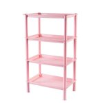 Étagère de rangement en plastique pour salle de bain bureau cuisine sol Étagère de rangement en plastique pour salle de bain bureau cuisine sol