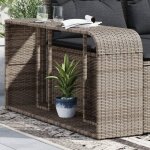 �tag�res de rangement - r�sine tress�e - gris - lot 2 pcs - 112x27x55 cm